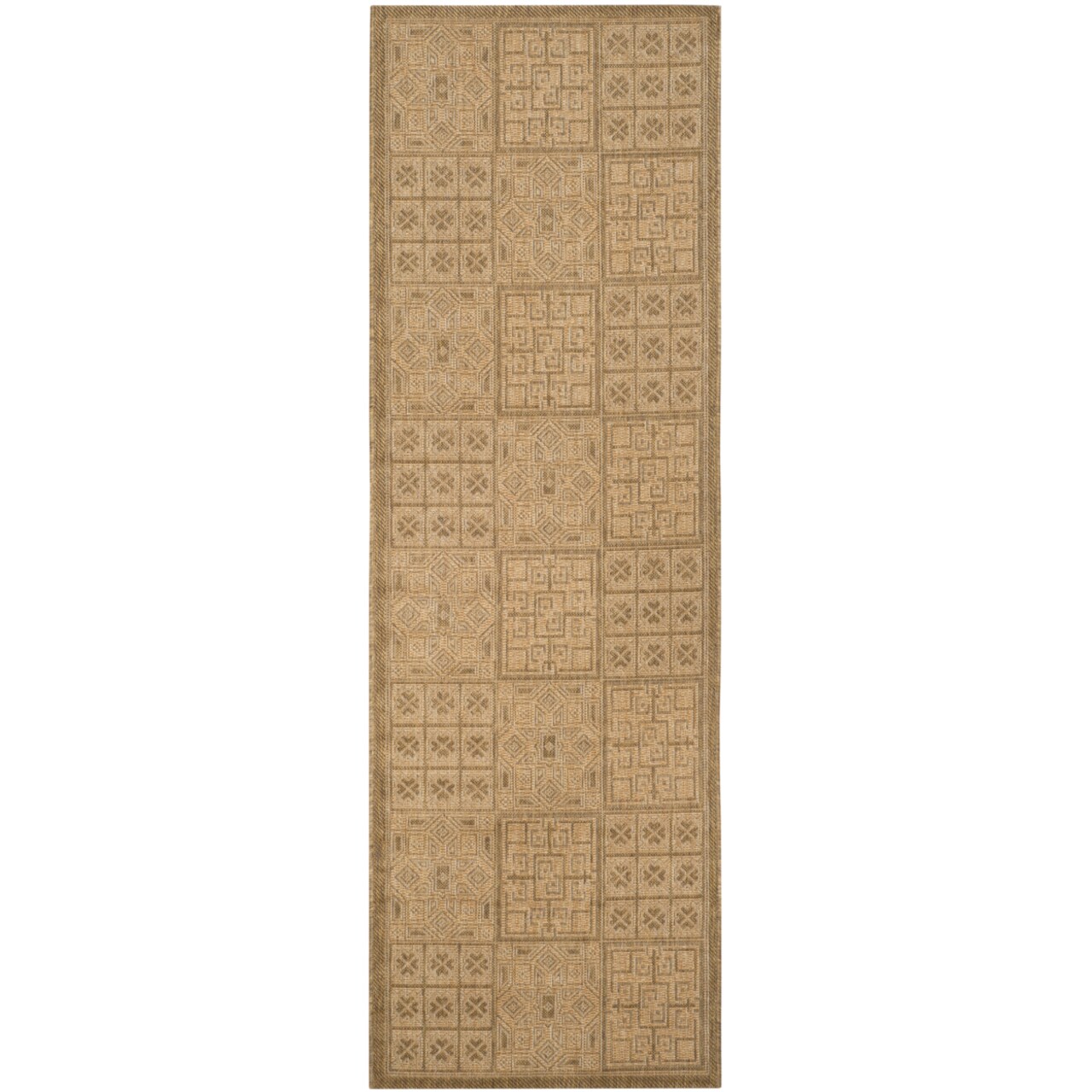 Safavieh Indoor Outdoor Cy6947-49 Courtyard Gold / Natural Rug Area Rug